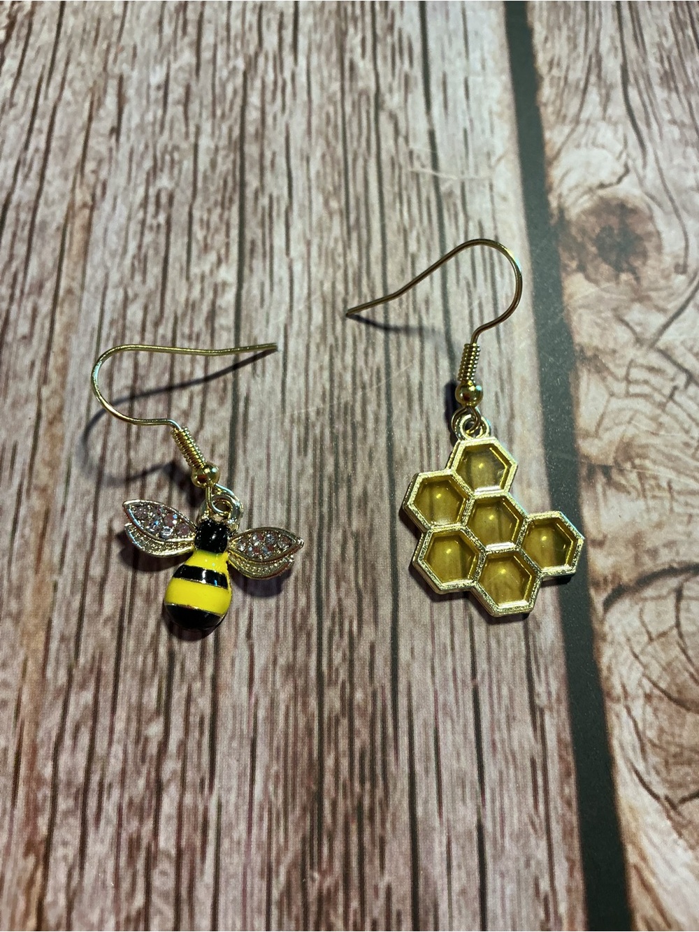 Bee & Honeycomb Earrings